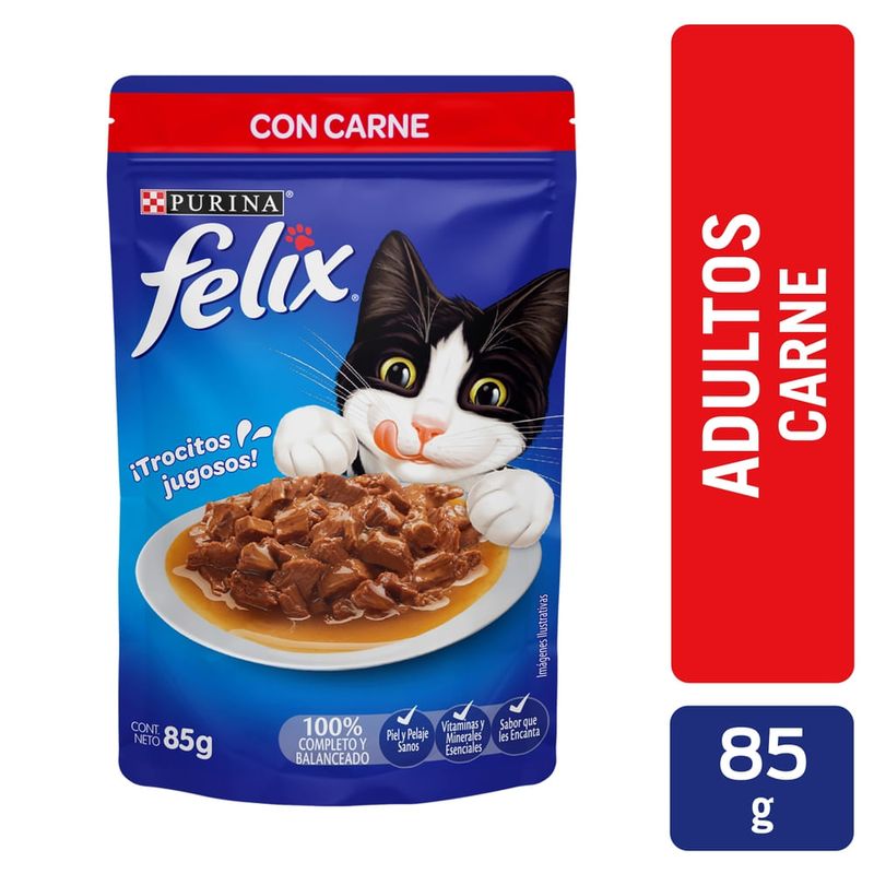 Alimento húmedo para Gatos Felix carne en salsa - 85 g
