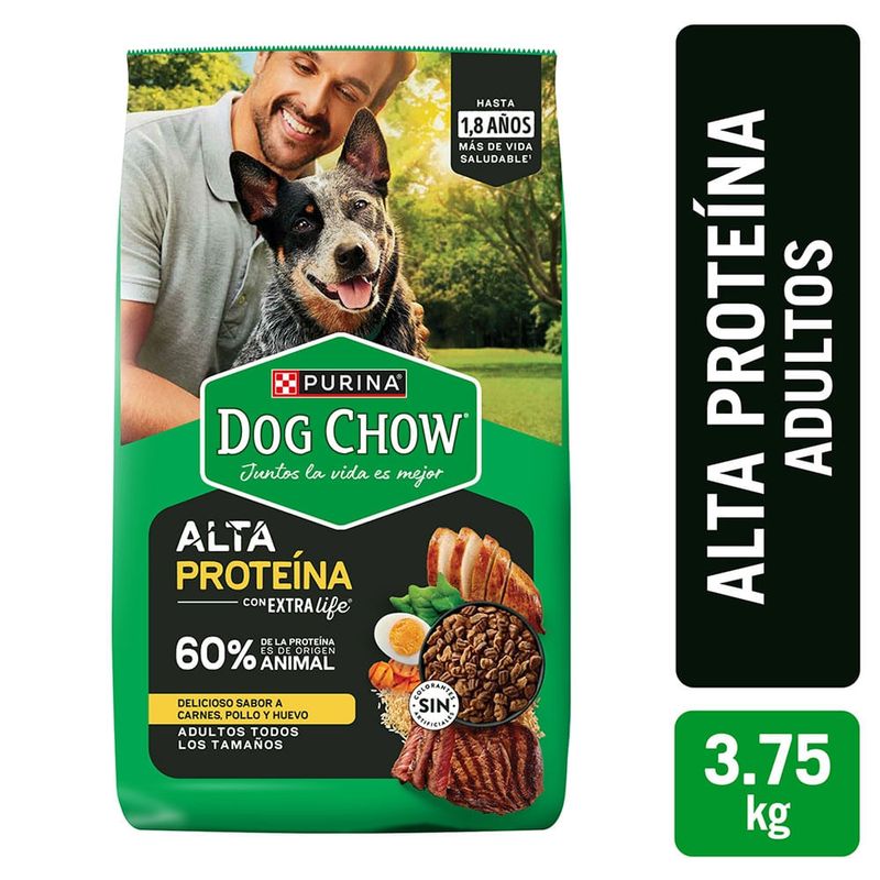 Alimento para Perros Purina Dog Chow Alta Proteína - 3.75 kg