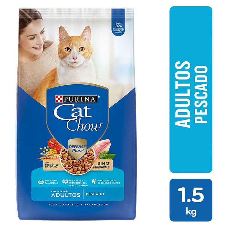 Alimento para gatos Purina Cat Chow adulto pescado - 1.5 kg