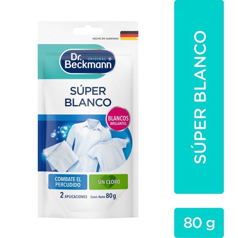 Blanqueador en polvo Dr Beckmann Súper Blanco Intenso - 80 g