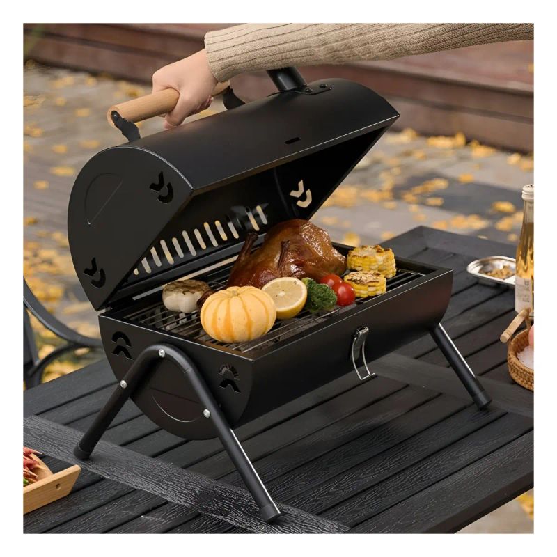 PARRILLA PORTATIL TIPO BARRIL  PARA ASADOS 52*32