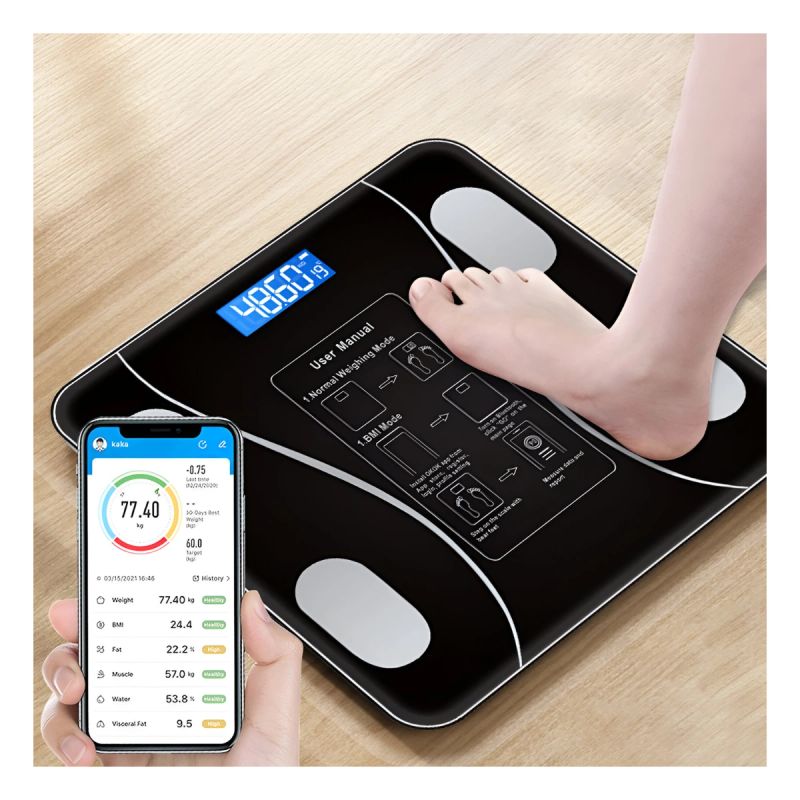 ROMANA  C/MEDIDOR DE GRASA CORPORAL OKOK APP 180KG 2025