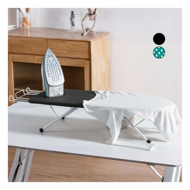 MESA PLEGABLE PARA PLANCHADO COLOR NEGRA