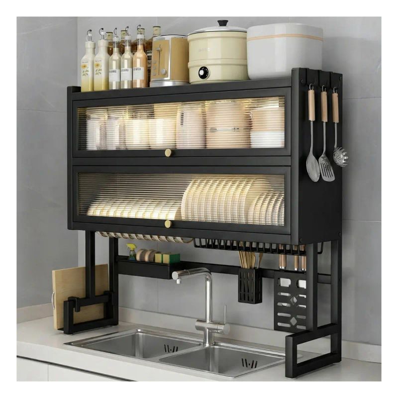 ORGANIZADOR RACK DOBLE PUERTA ACRILICA P/FREG. GRANDE 95*28*96.5
