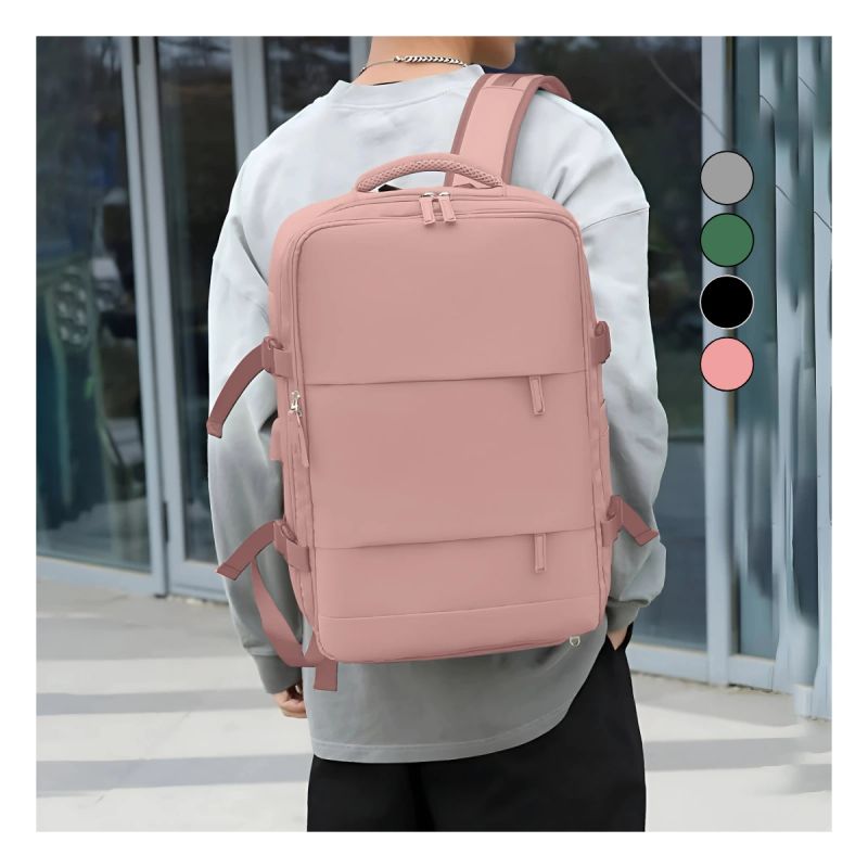 MOCHILA VIAJERA MULTIFUNCIONAL ROSADO