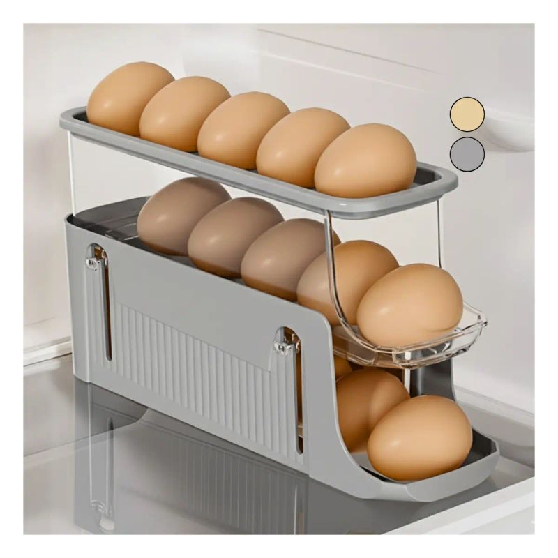 ORGANIZADOR ACRILICO DOBLE DE HUEVOS MOD. 723 GRIS