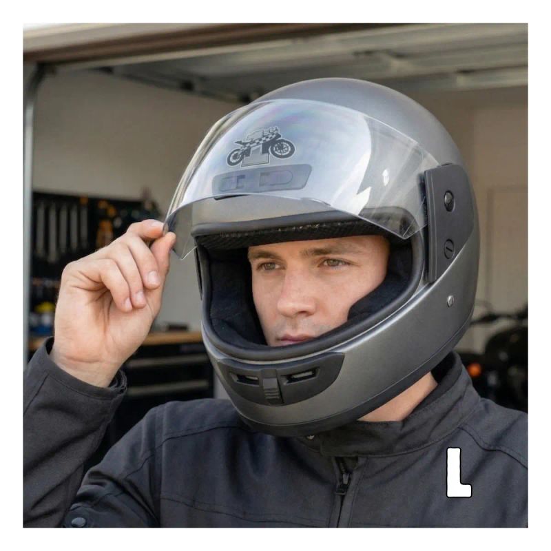 CASCO PARA MOTO 1st INTEGRAL MOD VLT-106 GRIS TALLA L