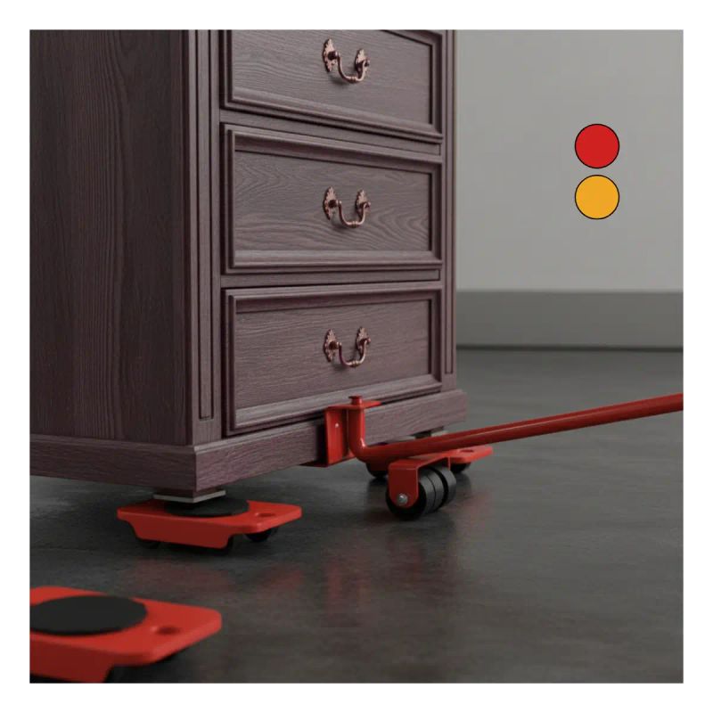 BASES CON RODINES PARA MUEBLES O ARTEFACTOS ELEC ROJA