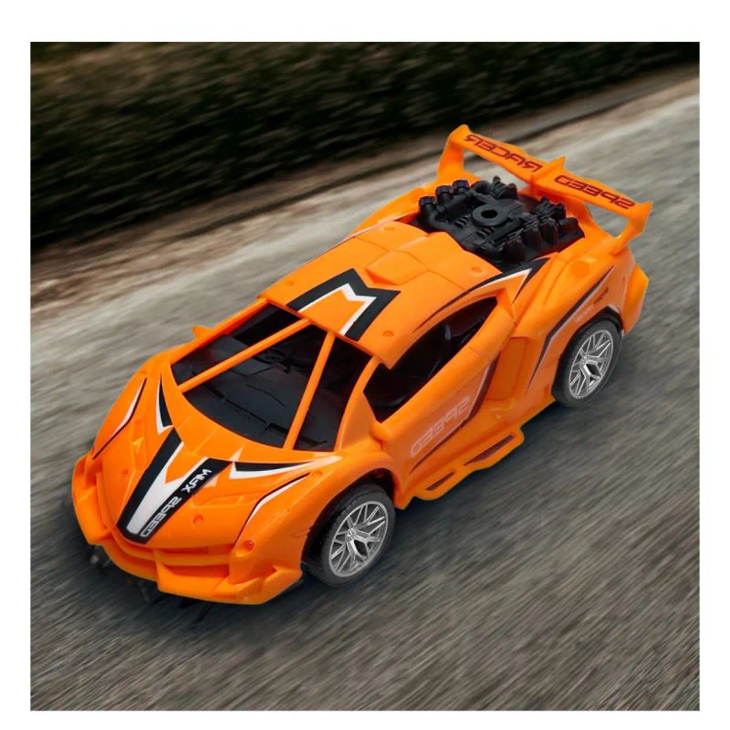 JUGUETE CARRO C/CTROL RC KING NARANJA EFECT HUMO MOD. YF668-P32A