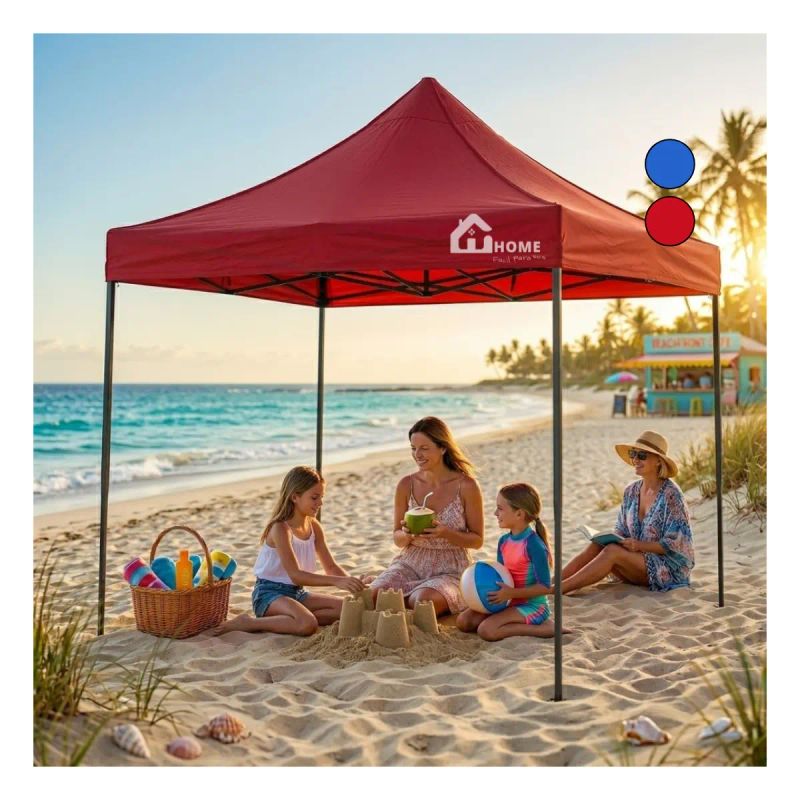 TOLDO PLEGABLE EFHOME 3X3 M ROJO