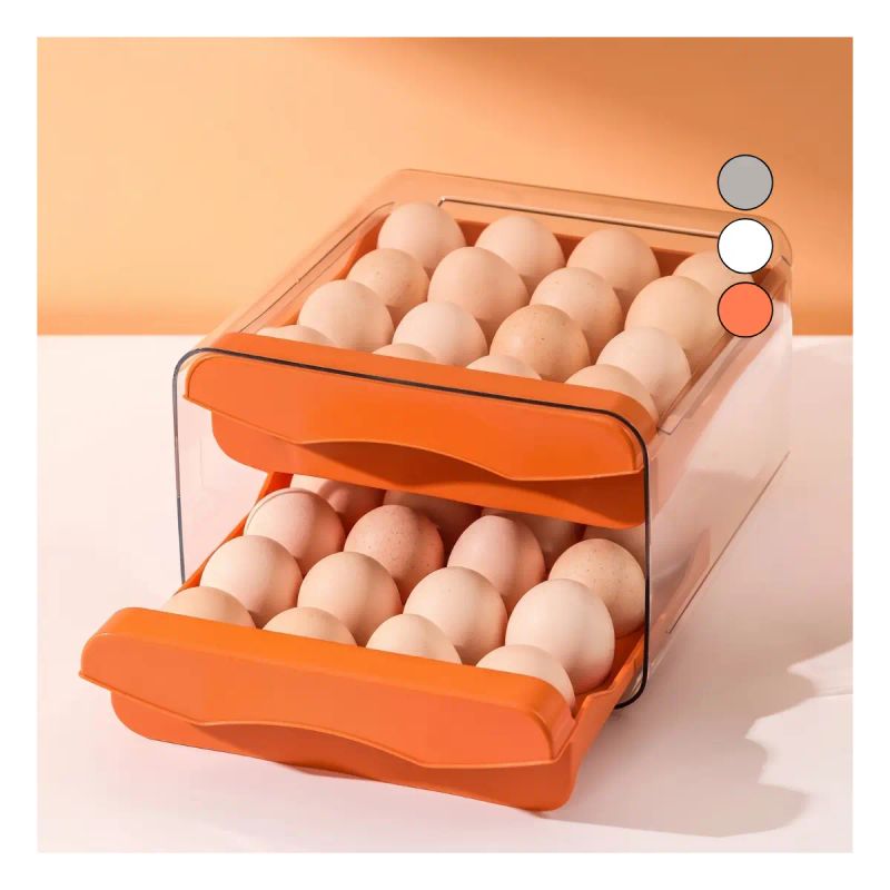 ORGANIZADOR DE HUEVOS TIPO GAVETA NARANJA