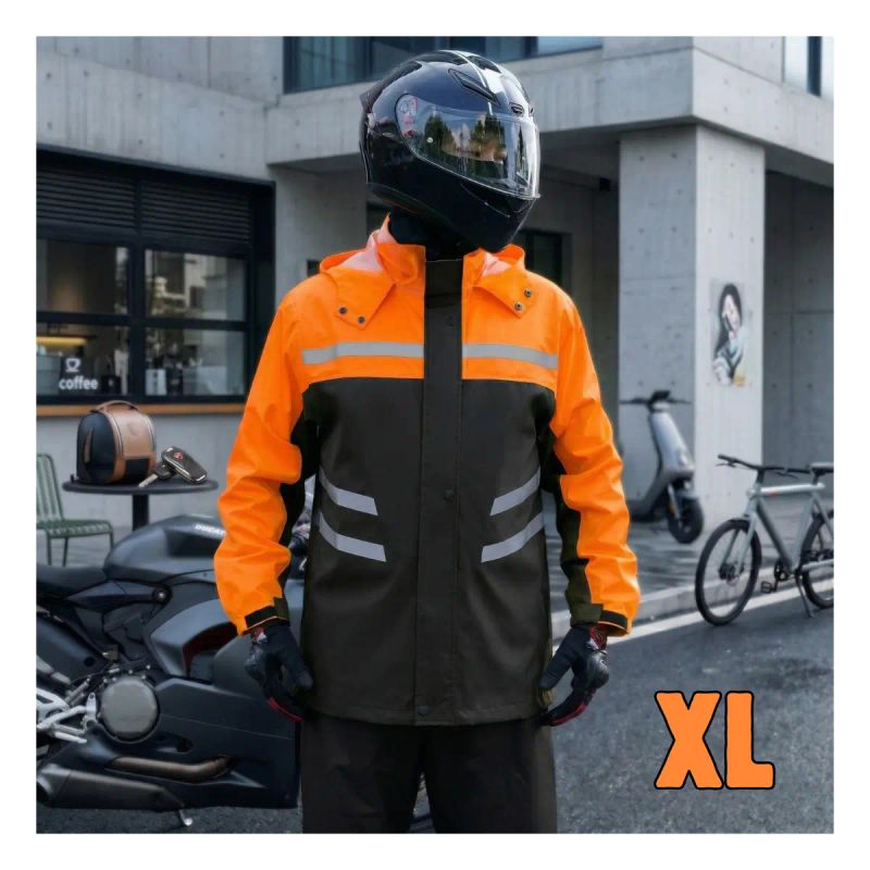 CAPA PARA MOTORIZADOS RAINCOAT TWS TALLA XL NARANJA
