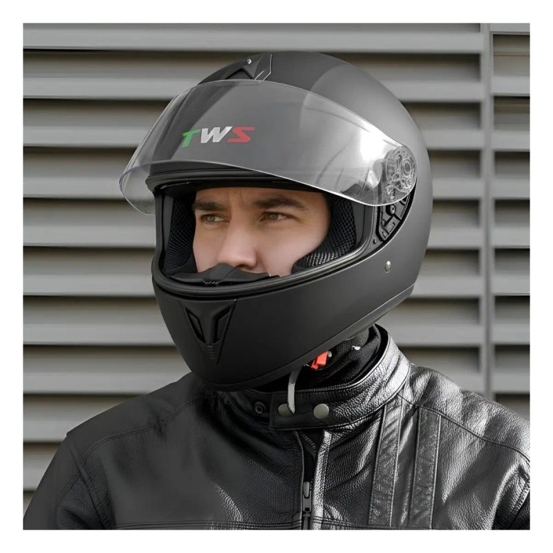CASCO PARA MOTO TWS MOD 105 NEGRO MATE TALLA XL