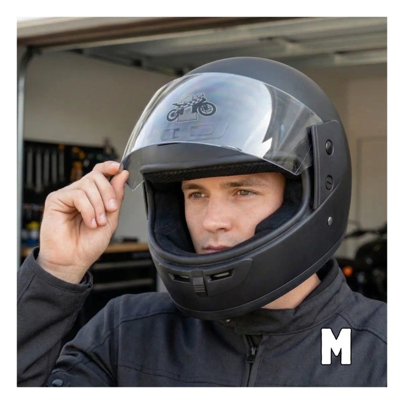 CASCO PARA MOTO 1st INTEGRAL MOD VLT-106 NEGRO MATE TALLA M