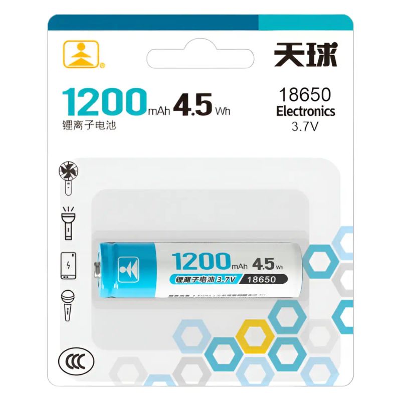 PILA 18650 3.7V 1200mAh EN BLISTER