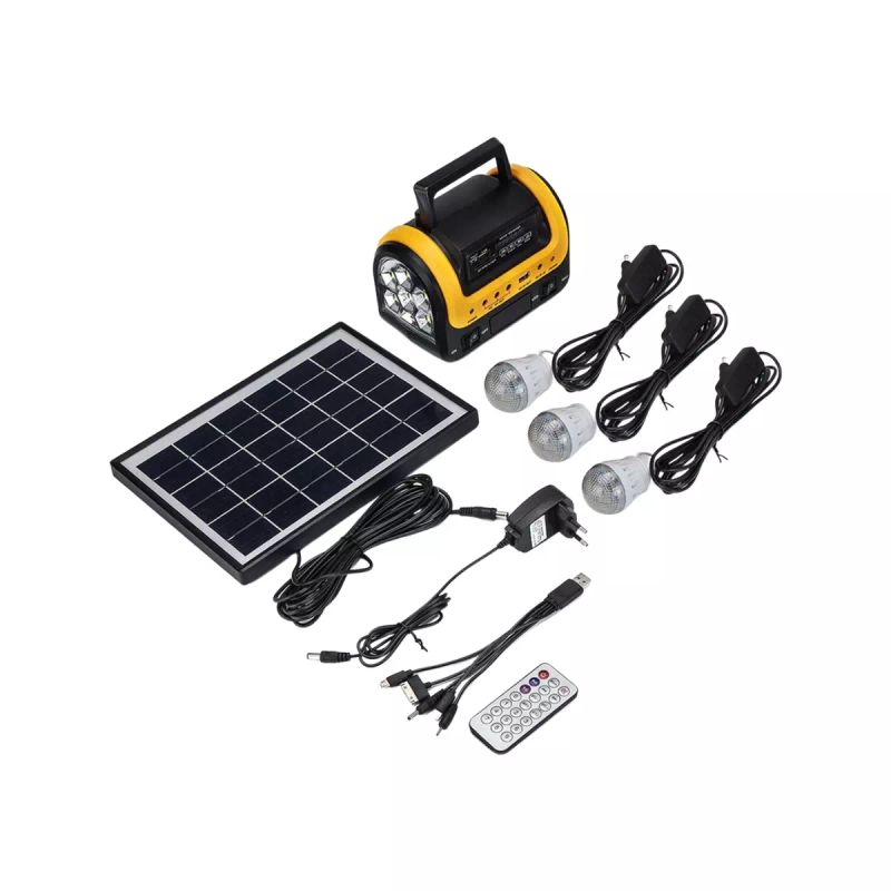 KIT SOLAR RADIO Y 3 BOMBILLOS  SDM-0603