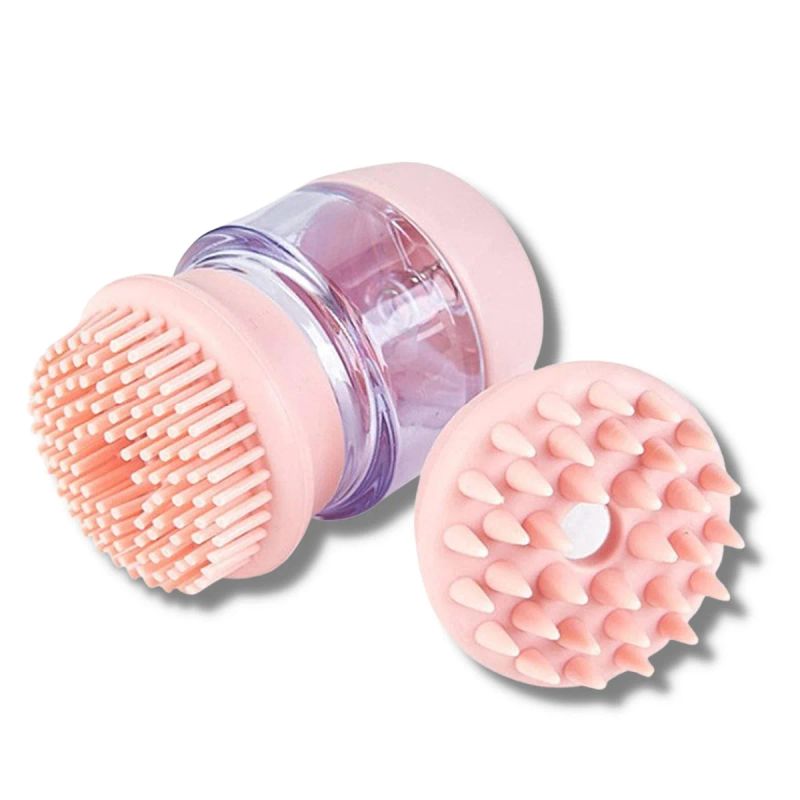 CEPILLO CON DISPENSADOR DE JABON 2 EN 1 PARA MASCOTA