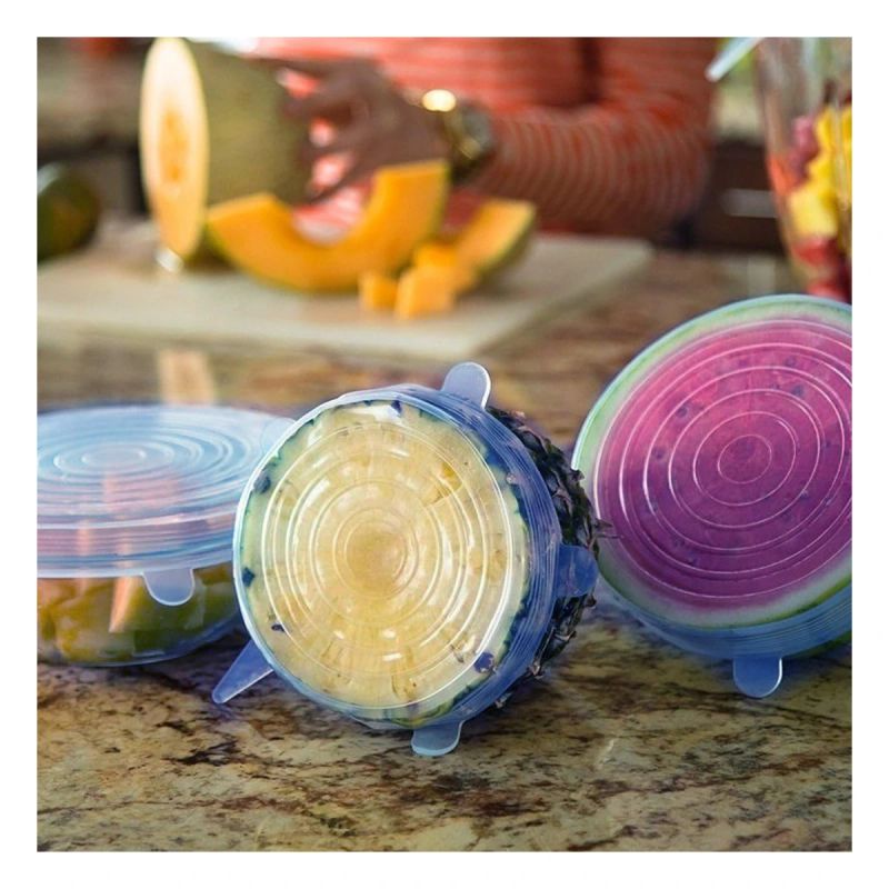 SET 6 PZAS TAPA DE SILICONE REDONDAS