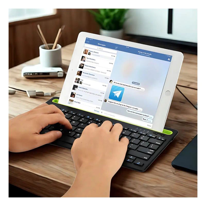 TECLADO MULTIPLATAFORMA 2 DISPOSITIVOS BLUETTOTH