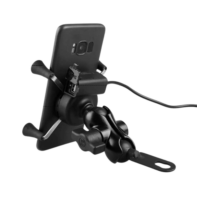 HOLDER ARAÑA CON CARGADOR DE CELULAR PARA MOTO