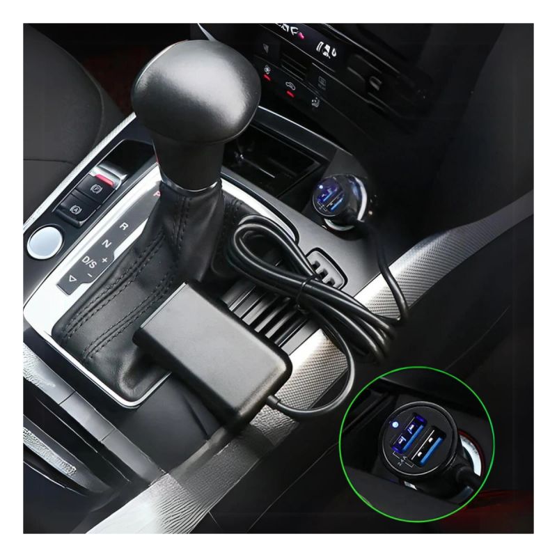 CARGADOR USB CON EXTENSION USB 1.8 M 8A