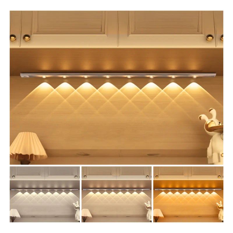 LAMPARA 8 LED INTELIGENTE 120CM 3 TONOS