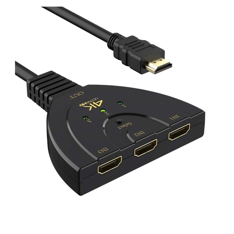 ADAPTADOR HUB HDMI 3 PUERTOS **4K 3 IN + 1 OUT