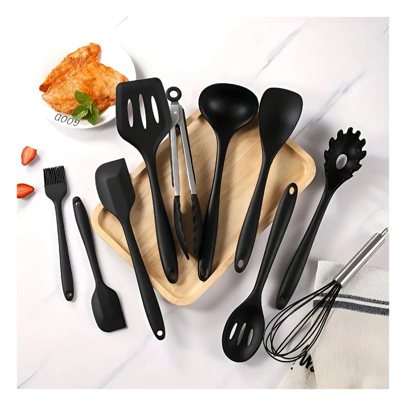 UTENSILIOS DE COCINA SILICONE SET 10 PZAS YI GUAN