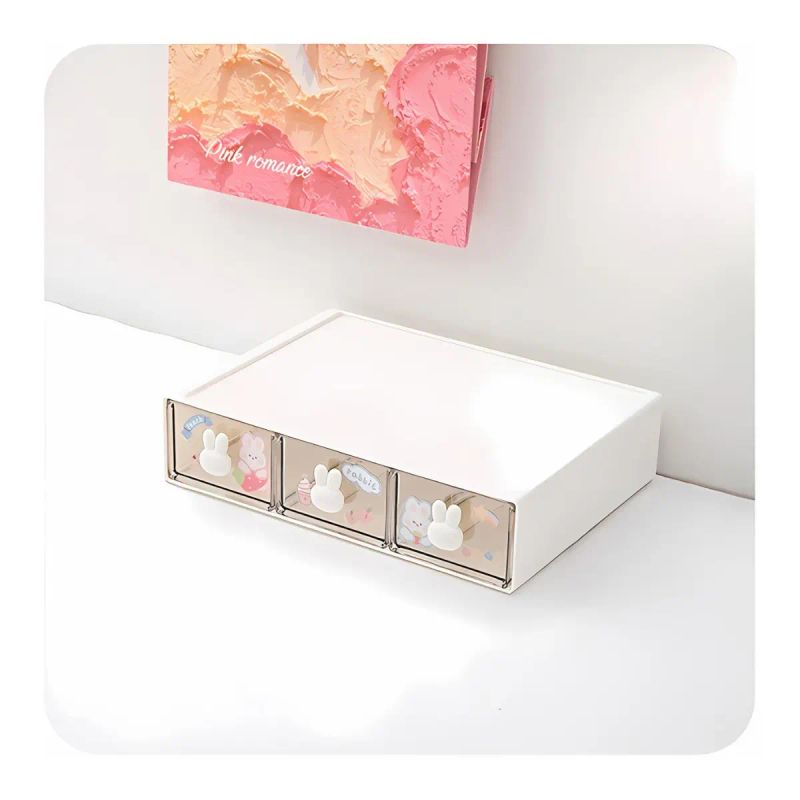 ORGANIZADOR PLAST 3 GAVETAS HORIZONTAL 23*17*5.5CM