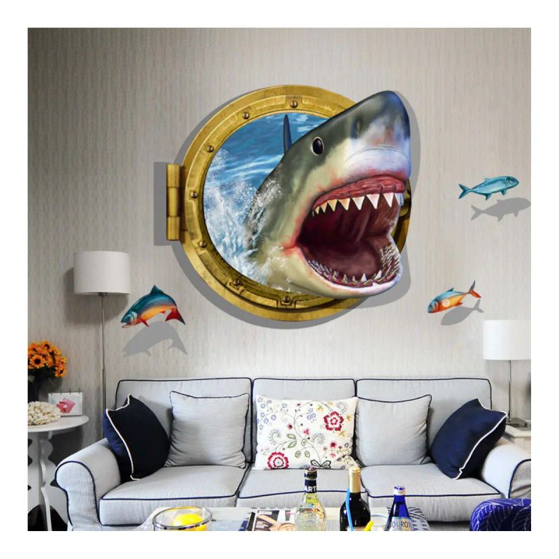 STICKER PARA PARED MOD TIBURON 86*61 CM