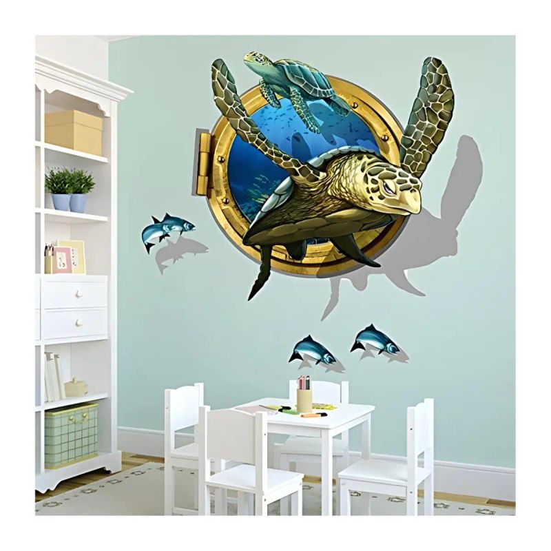 STICKER PARA PARED MOD TORTUGA 83*82 CM