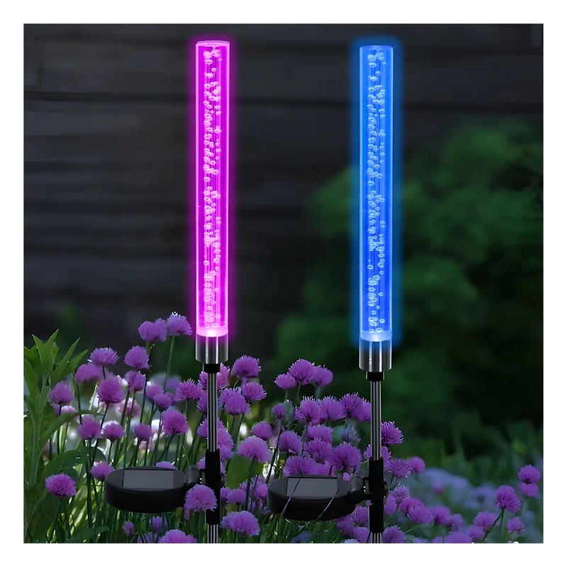 LAMPARA SOLAR TIPO ESTACA *PAR* PARA JARDIN