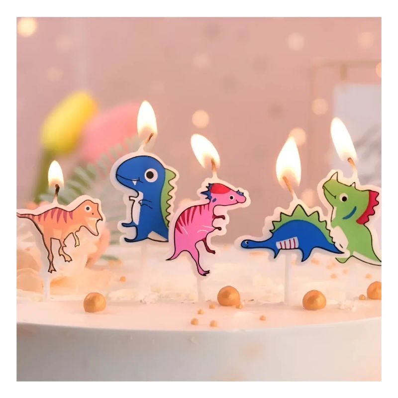 VELA DE CUMPLEAÑOS DISEÑOS VARIADOS SET DE 5