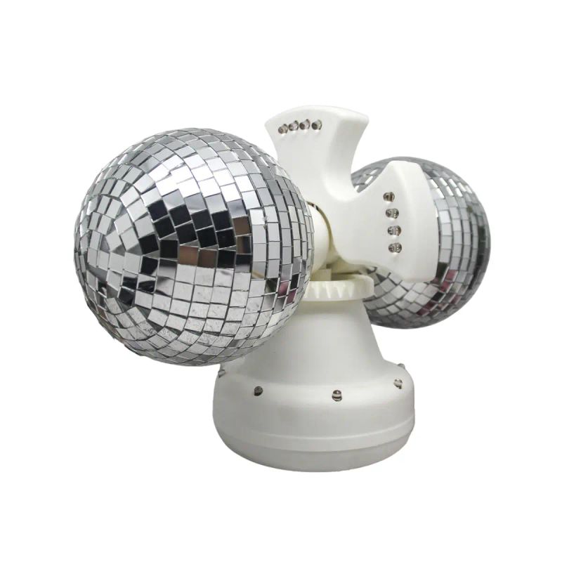LUCES LED TIPO DISCOTECA DOBLE BOLA ESPEJOS
