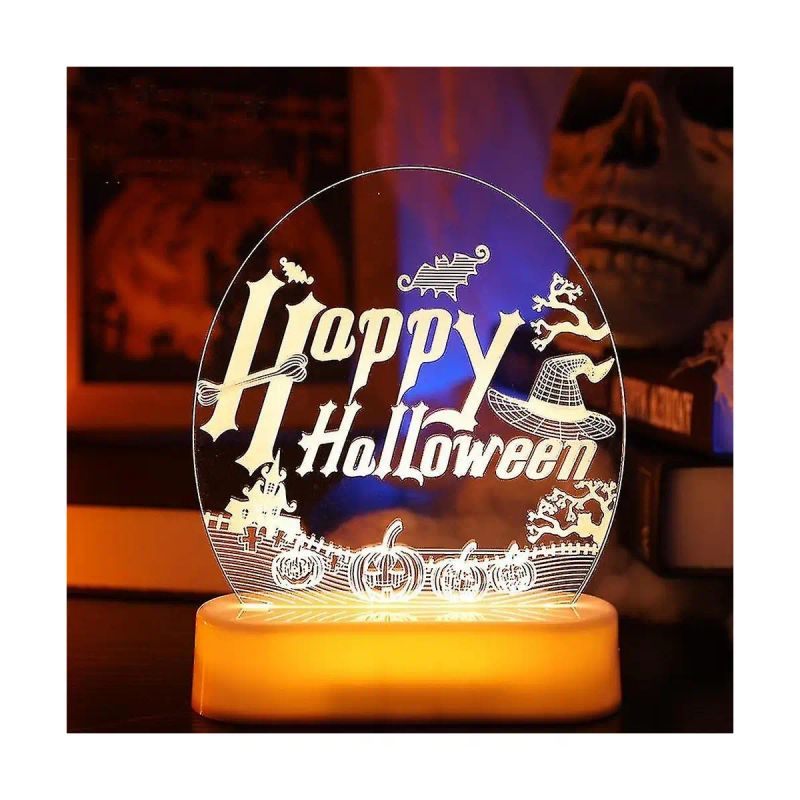 LAMPARA DE MESA CON LED HAPPY HALLOWEEN