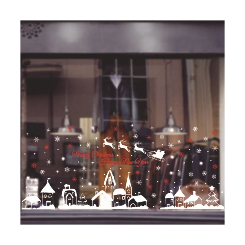 CALCAS DE PAISAJE NAVIDAD 30*43 CM XC003 (4 LAMINAS)