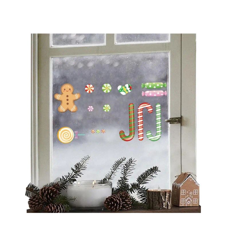 CALCAS DE BASTONES Y JENGIBRE NAVIDAD 20*30 CM