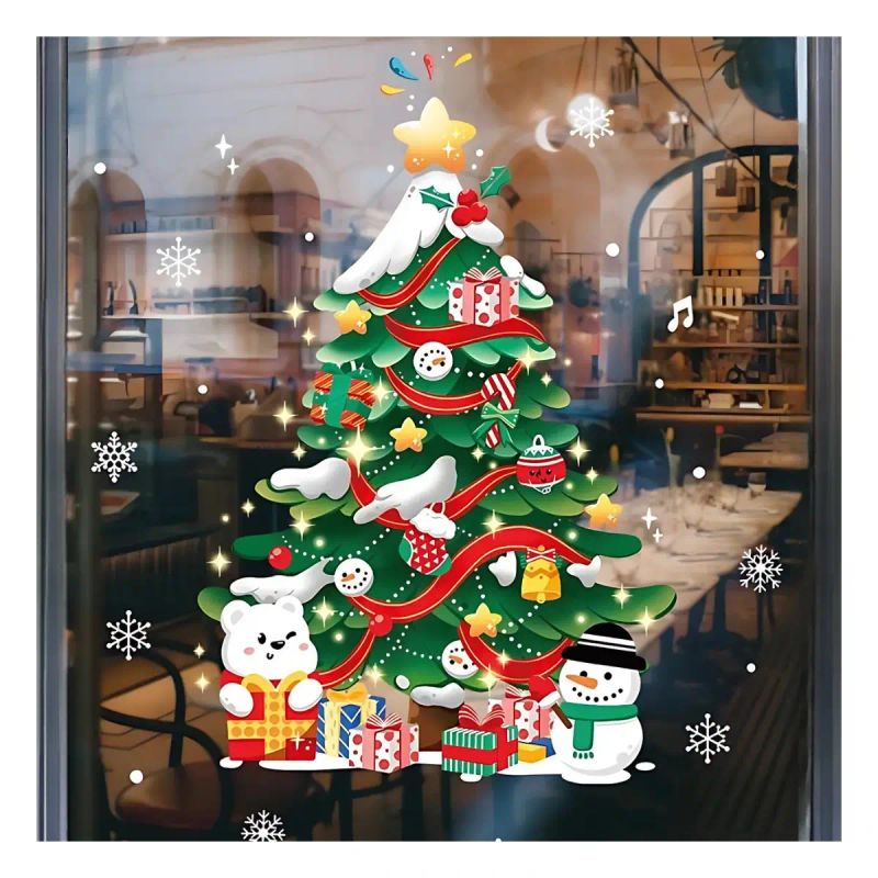 CALCAS DE ARBOLITO NAVIDAD DECORADO 35*50 CM (2 LAMINAS)
