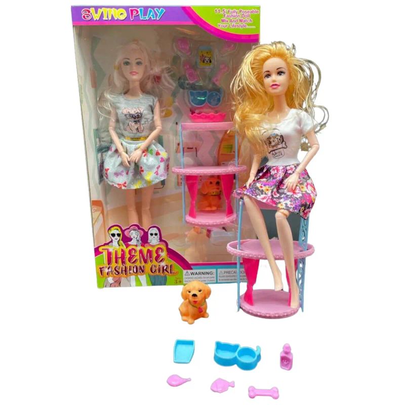 JUGUETES MUÑECA CON ACC. THEME FASHION GIRL