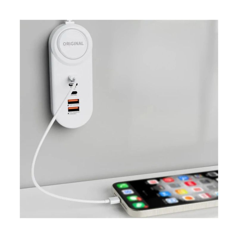 CARGADOR POWER SOCKET USB/TYPE C/IOS CARGA RAPIDA