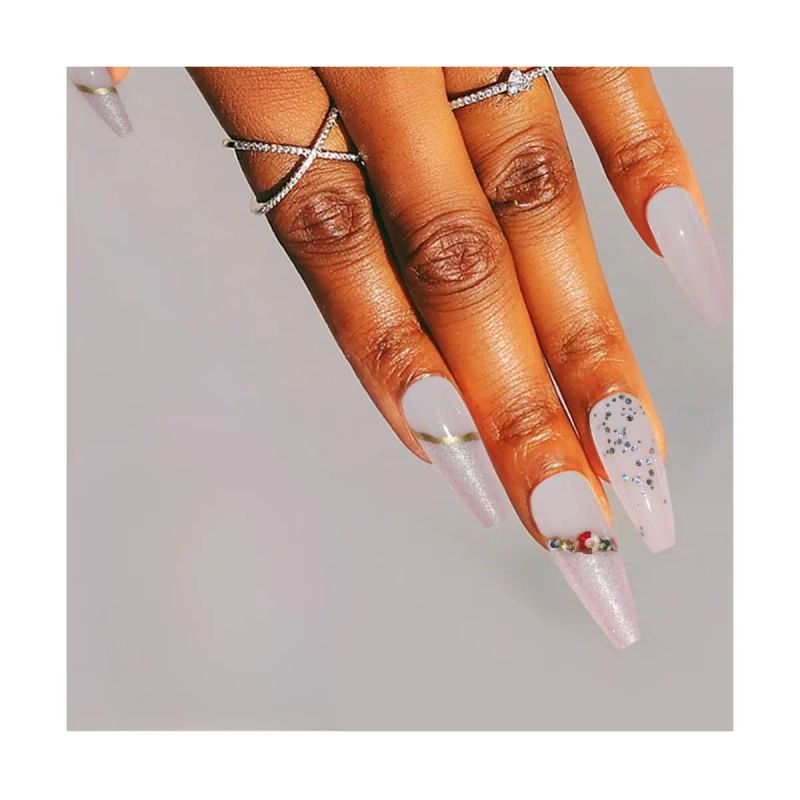 SET DE UÑAS 30 U GOMA Y STICK ROSA BRILLANT/PIEDRAS (6936505142850)