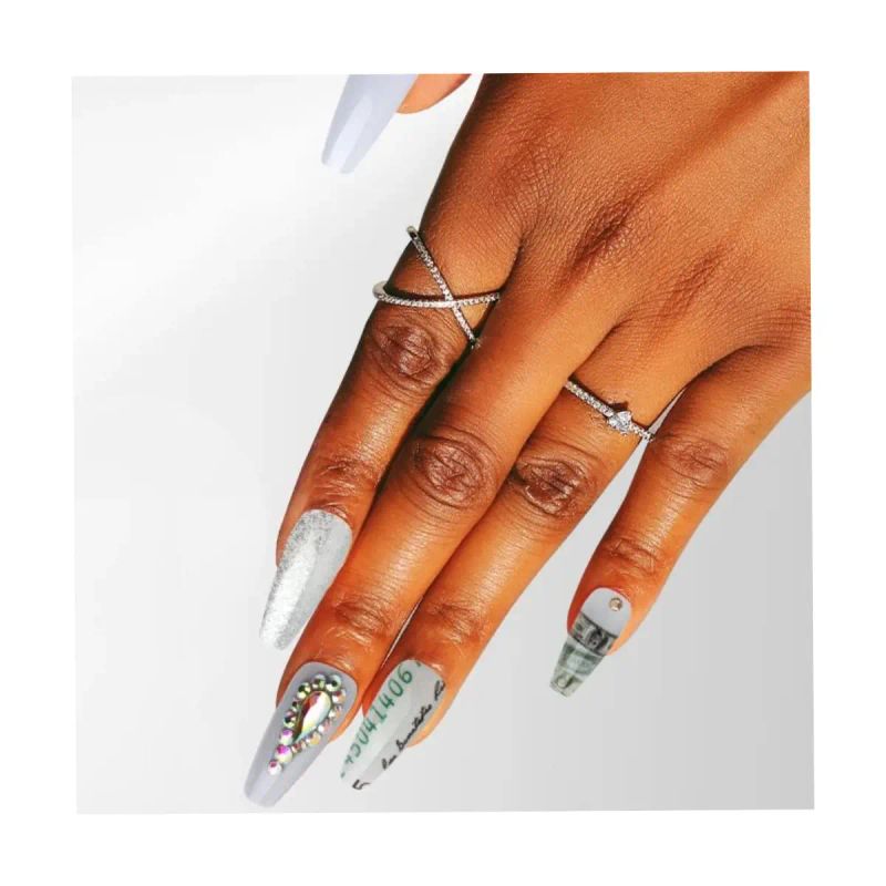 SET DE UÑAS 30 U GOMA Y STICK BLANCA DÓLAR (6936505103554)