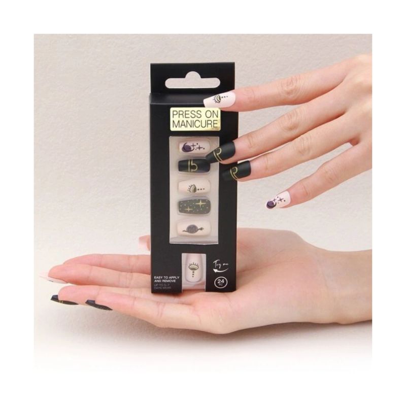 SET DE UÑAS 24 U GOMA Y STICK NEGRO EGIPTO (6936505108245)