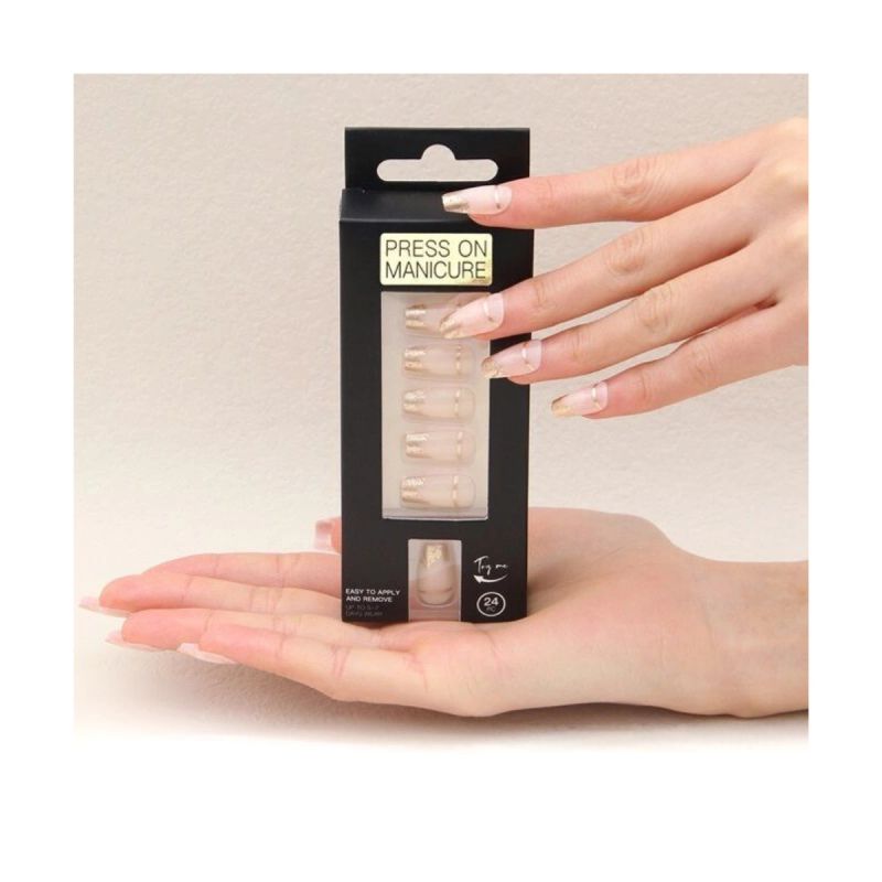 SET DE UÑAS 24 U GOMA Y STICK ROSA PUNTA BRONCE (6936505708858)