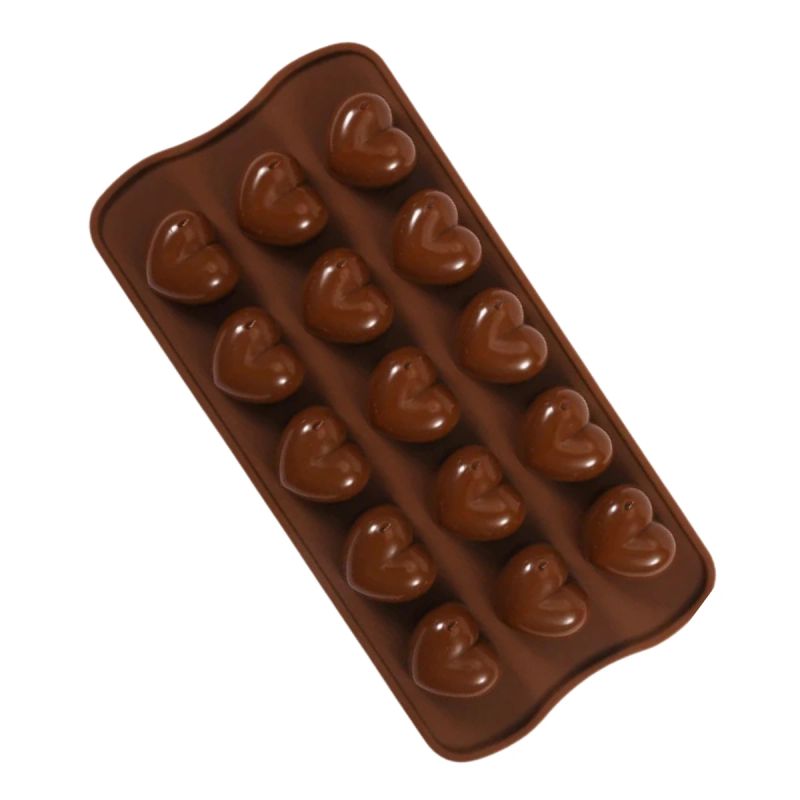MOLDE DE SILICONE 15 CORAZONES