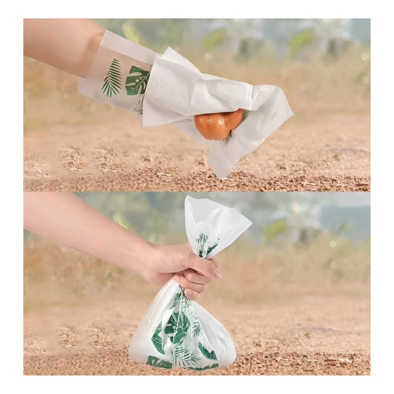 BOLSA CON ABSORBENTE PARA POPO DE MASCOTAS 10 UNID