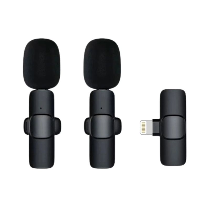 MICROFONO MINI *DOBLE* DE SOLAPA INALAMB IOS RECARG