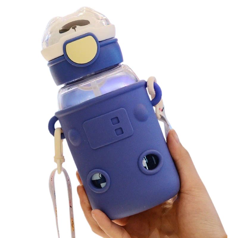 BOTELLA PLASTICA 600 ML SPACE AGARRE SILICONE