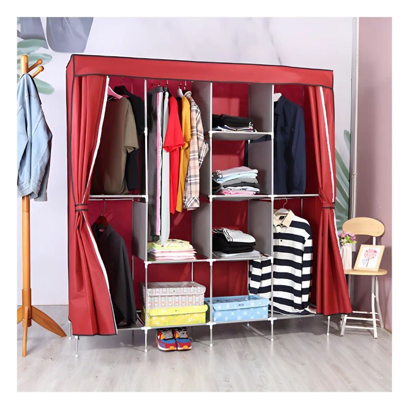 CLOSET METALICO Y TELA GRANDE 168*45*175 CM