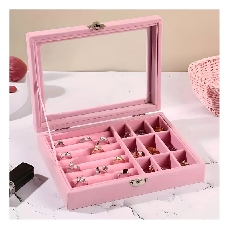 ORGANIZADOR JOYERO CON TAPA ACRILICA